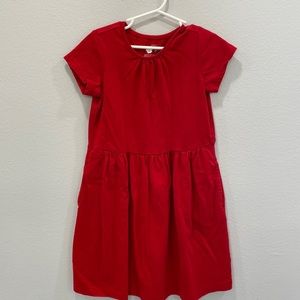 Primary perfect pocket dress in red size 6-7
